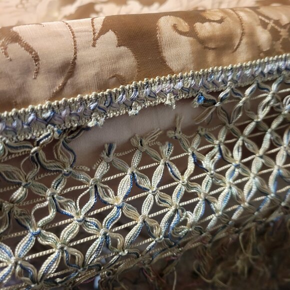 Victorian Vintage Shawl or Piano Cover Heavy Embroidered and Lined - Picture 3 of 6